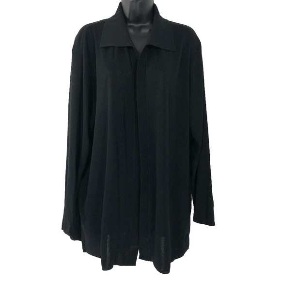 Misook Jackets & Blazers - Exclusively Misook Open Jacket Black Solid Medium